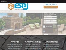 Tablet Screenshot of espjconstruction.com